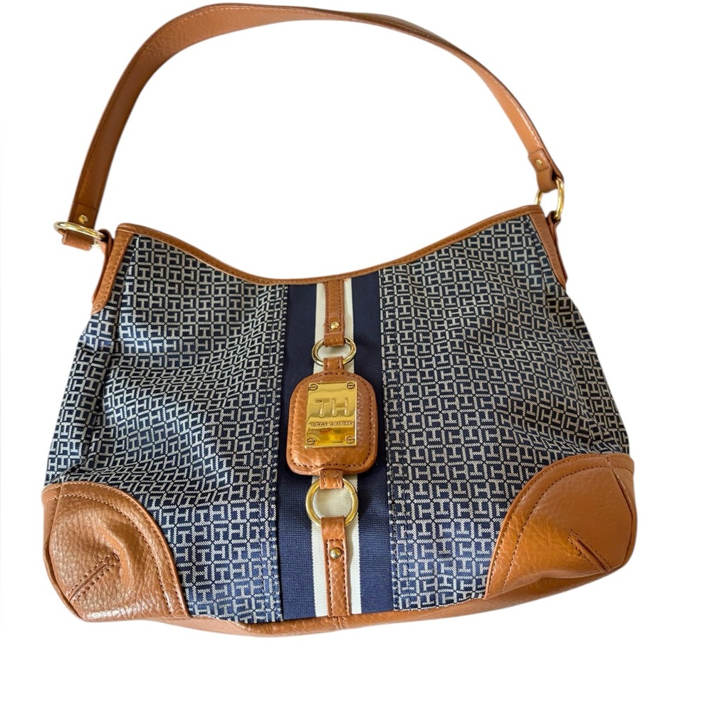 Tommy Hilfiger Tan and Black Women's Bag